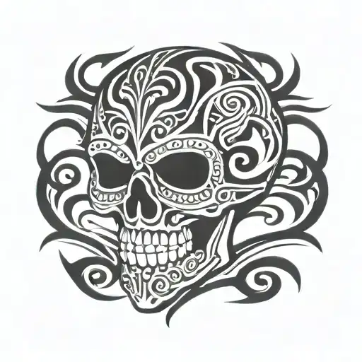 Maori Design Skull