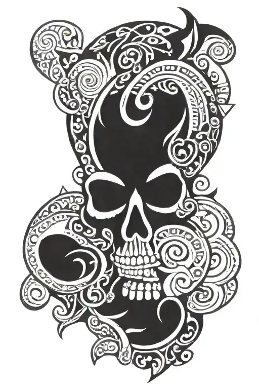 Maori Design Skull