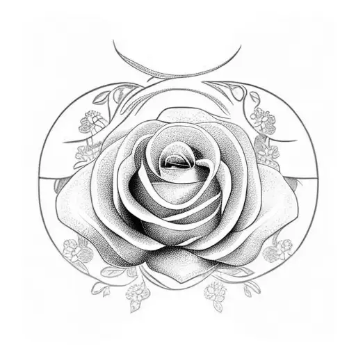 A Flowers With Names Of Children Tereza And Dominik