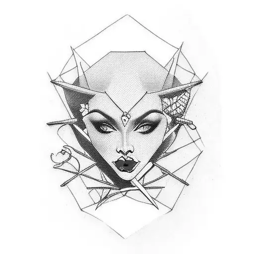 A Beautiful Femme Fatale Embodying The Spirit Of Woman Revenge