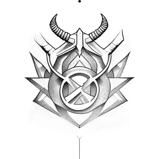 Capricorn Symbol N With Hidden Letters T S 4