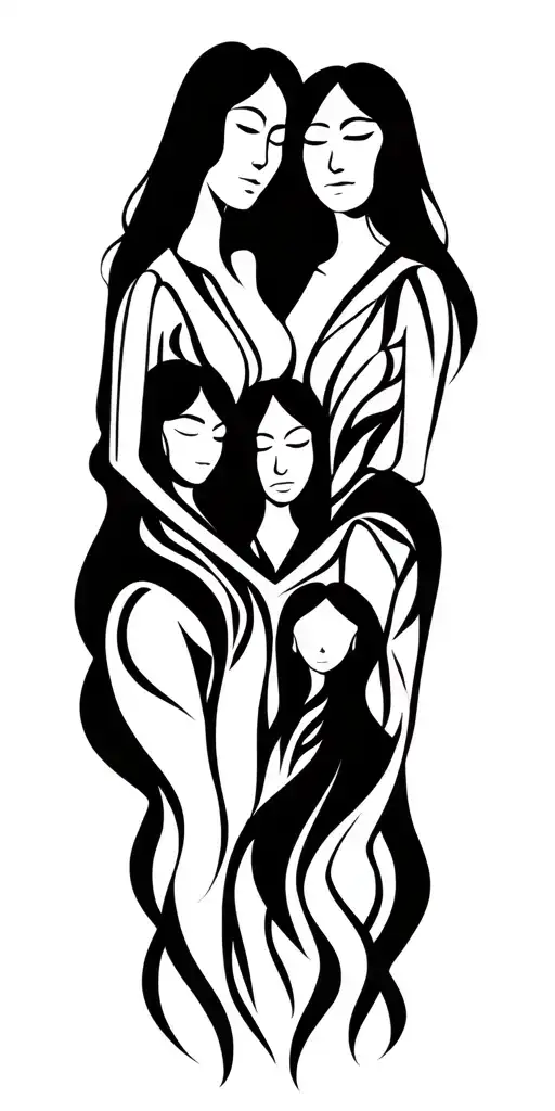 Family With Names Chiara And Aurora