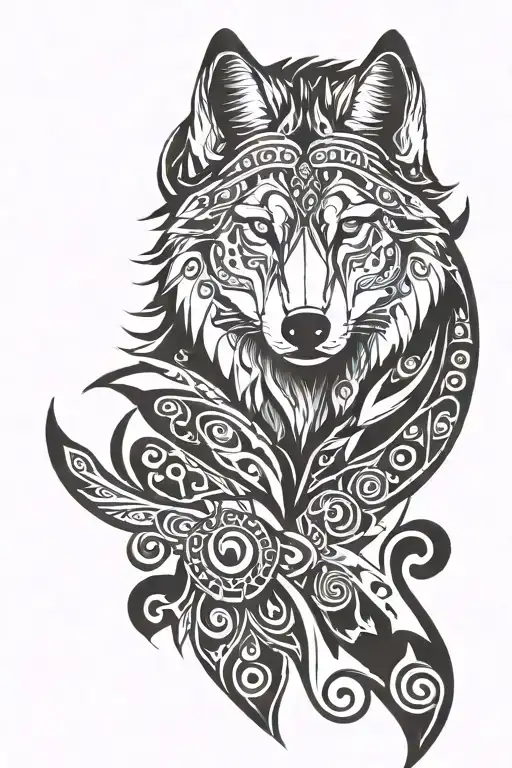 Wolf Looking Straight