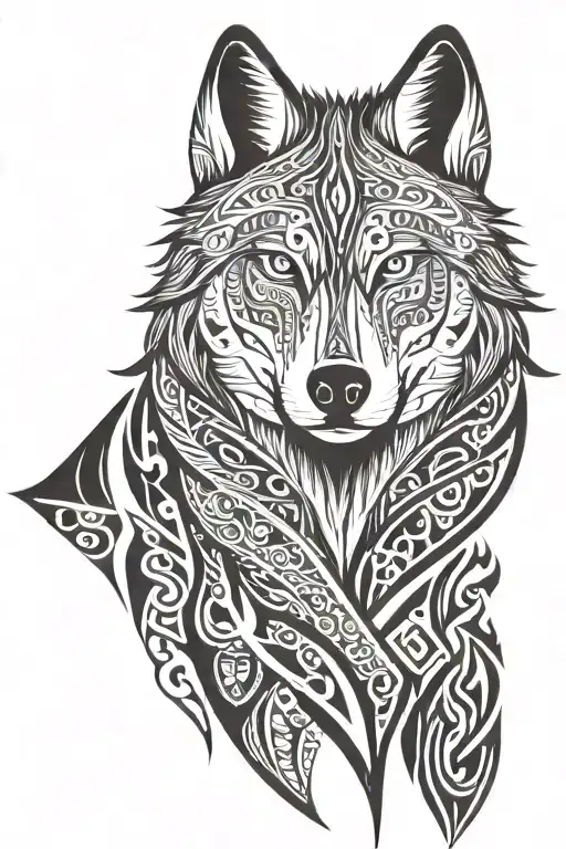 Wolf Looking Straight