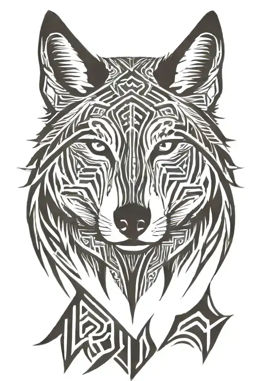 Wolf Looking Straight