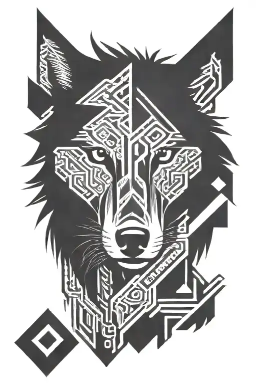 Wolf Looking Straight