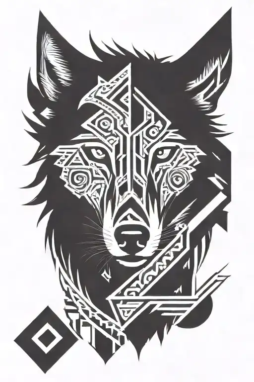 Wolf Looking Straight