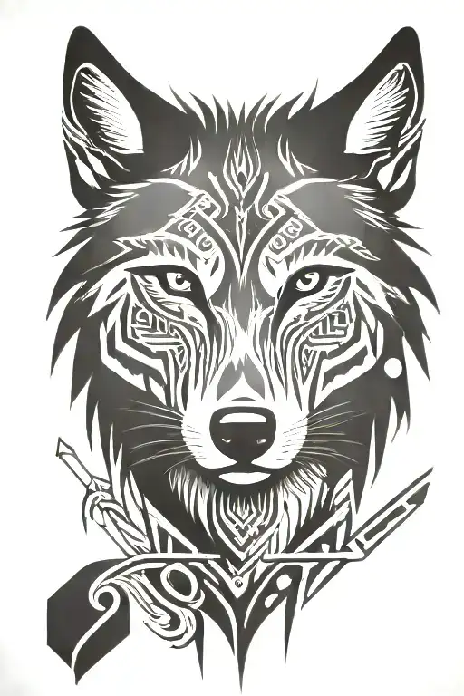 Wolf Looking Straight