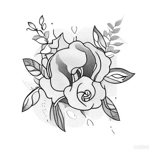 A Man And Women Making Love With Flowers Aroubd