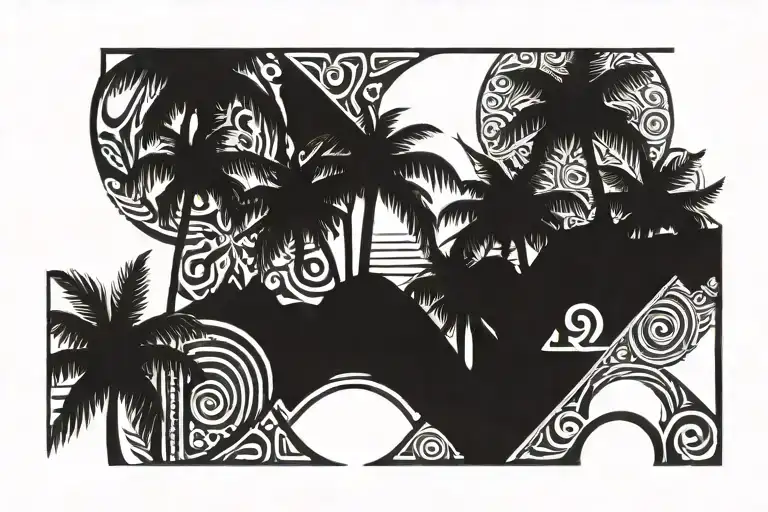 Tribal And Palm Tree