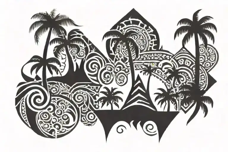 Tribal And Palm Tree