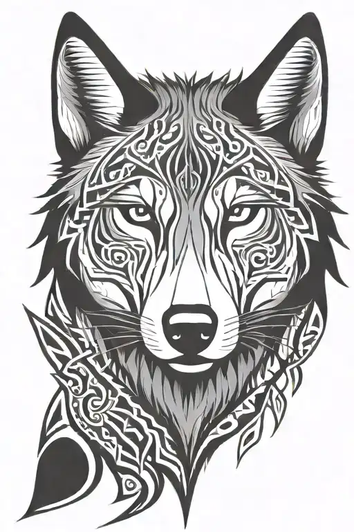 Wolf Looking Straight