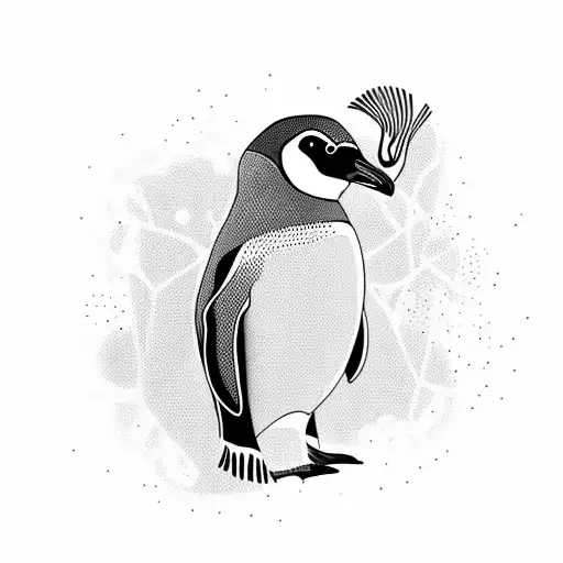 1 Penguin And 1 Peacock