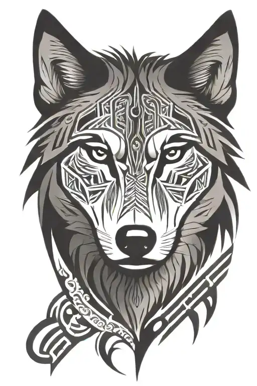 Wolf Looking Straight