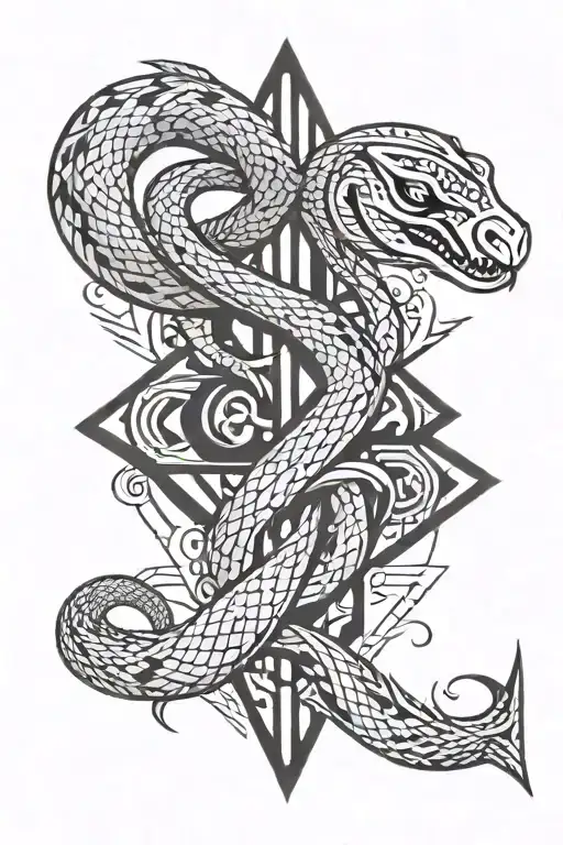Snake Wrapped In An Arrow