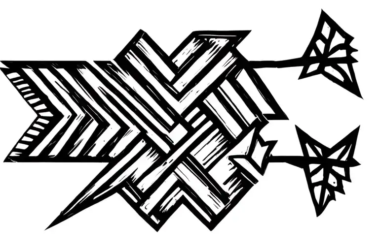 Arrow Made With Lines