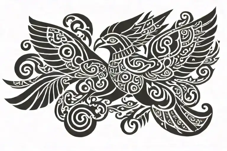 Aztec Bird Flying