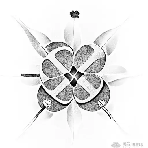 Four Leaf Clover Representing Faith Hope Love And Luck