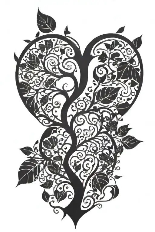 A Tree Growing Out Of A Heart