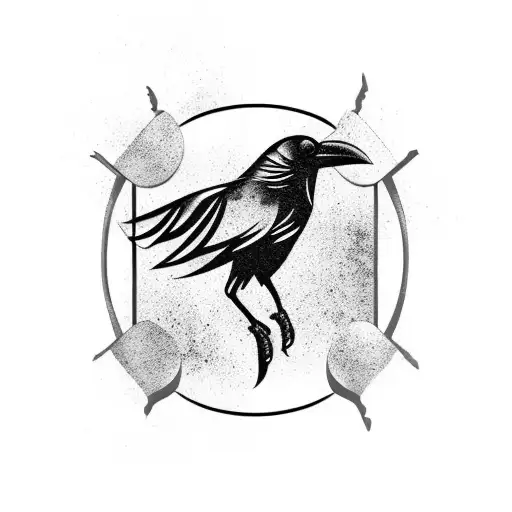 Black Feather With Raven Claw