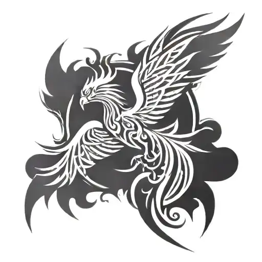 Phoenix Out Of The Fire Flames