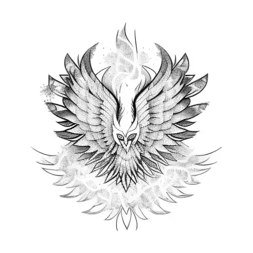 Pagan Sleeve With Phoenix And Semi Colon