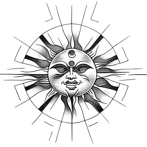 Blind Red Stone Sun Asymmetric