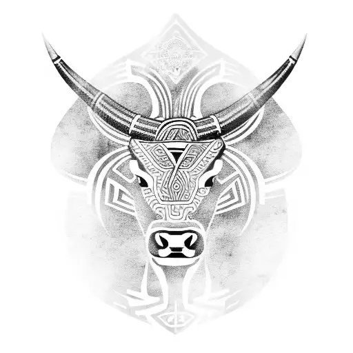 Maori Bull Head Half Face A Model And Other Half Another Model