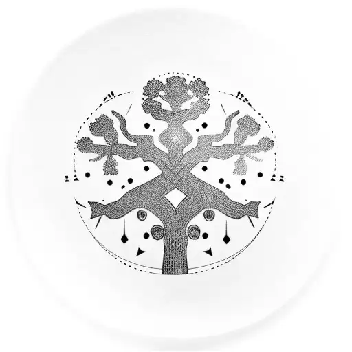 Tree Of Life And Leo Sign