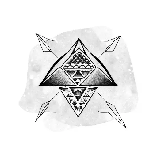 Upside-down Triangle With Icy Moon