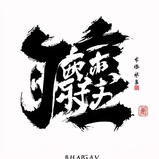 Bhargav Name In Chinese Calligraphy
