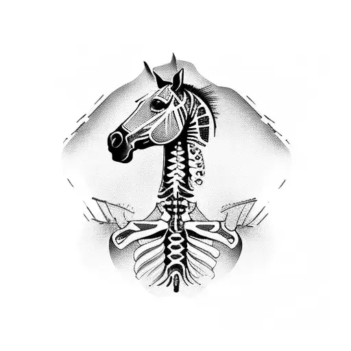 Full Horse Rib Cage Tattoo That Is Sexy