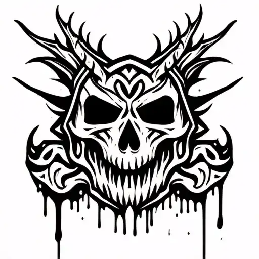 Hood Logo With Blood Dripping