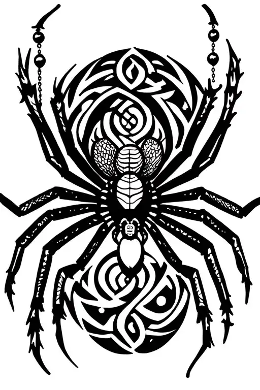 Spider With Rosary Intertwined