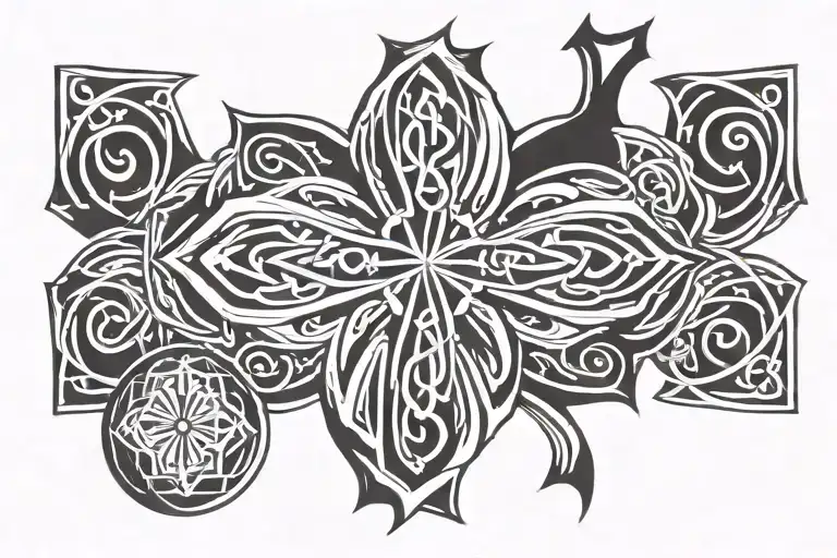 Celtic Cross With Gothic And Catholic Inspiration