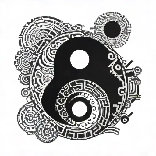 An Intricate Yin And Yang Symbol Made Of Programming Code Coffee Steam