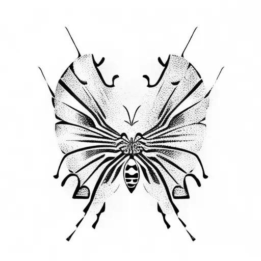 Butterfly Wings In The Shape Of A Spider