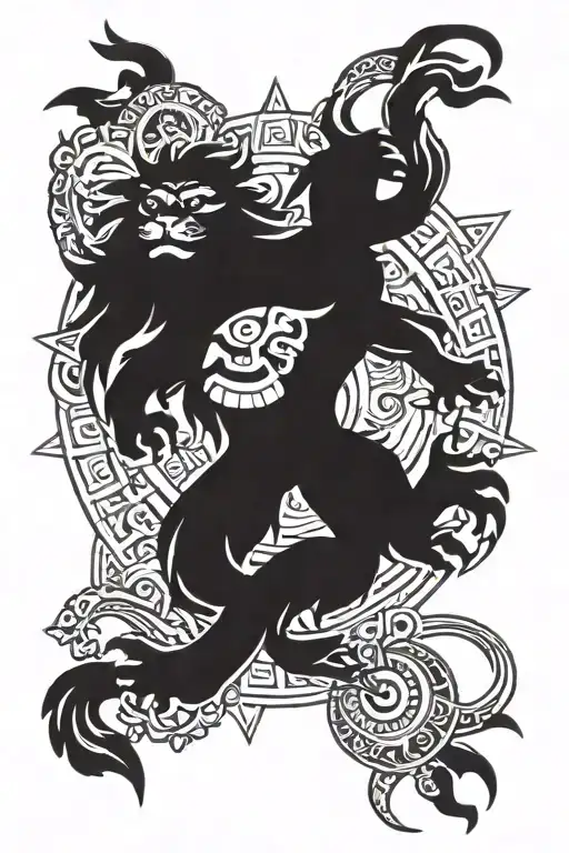 Philippines Sun Lion With 4 Hands Holding Hands Around It