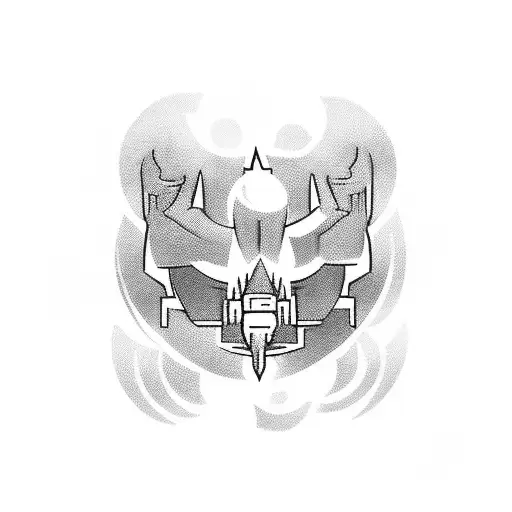 Tribal Arm With Simbols Of Game Super Mario