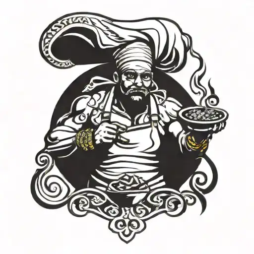 Slave Chef With No Facial Features Cooking Themed