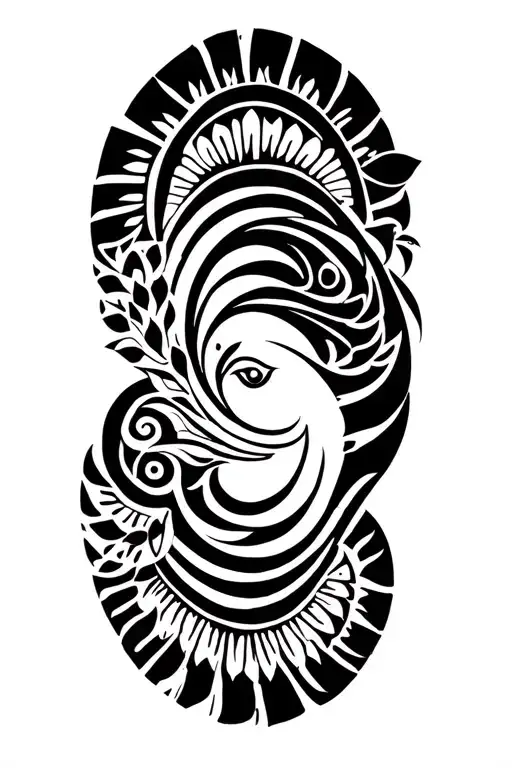 Filipino Tribal Sunrise Integrated