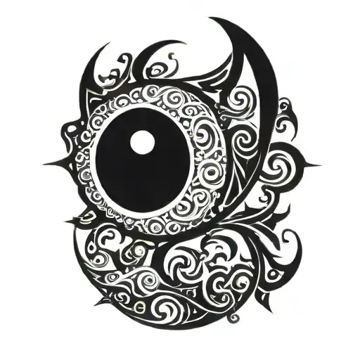 Tribal Arm Band With A Moon In It