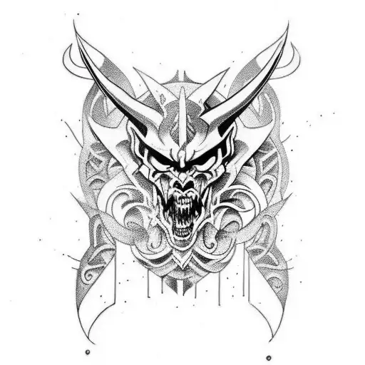 Dessin A Colorier De Demon