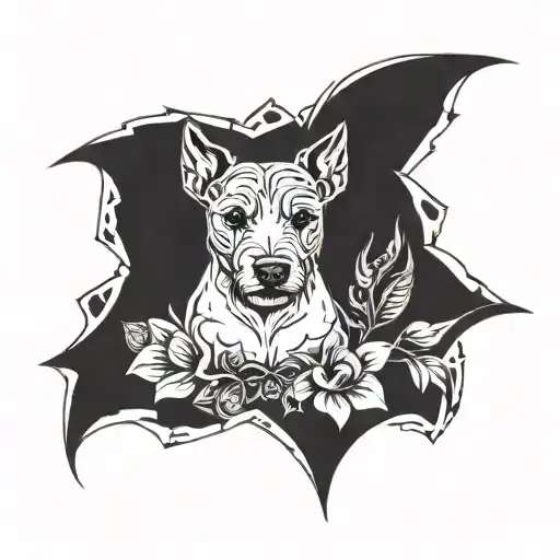 Russel Terrier And Hummingbird