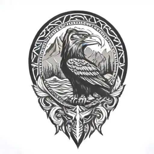 Phillippines And Eagle And Mountain Range