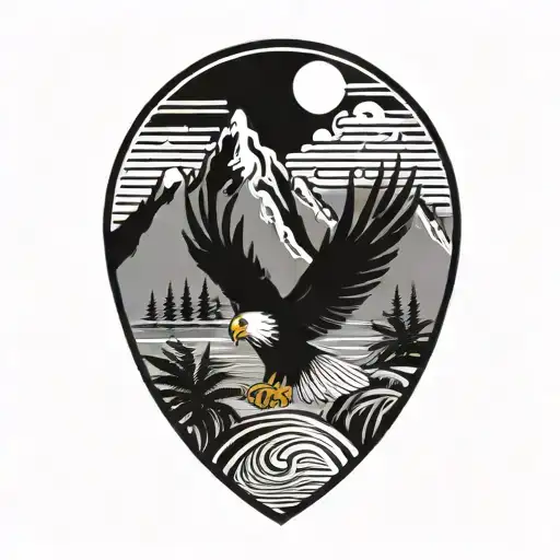 Phillipines And Eagle And Mountain Scene