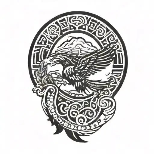 Phillipines And Eagle And Mountain Scene