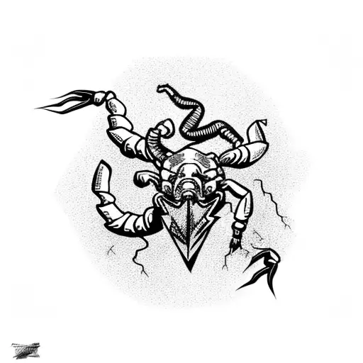 Scorpion With Lightning Bolt