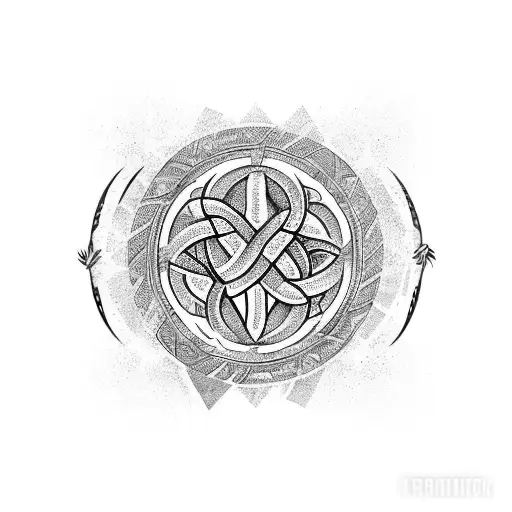 Eternal Knot And Capricorn Symbol And Travel