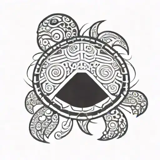 Taino Turtle Tattoo Design Inspired